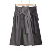 Women's Design Fake Two-piece Lace-up Wide-leg Pants
