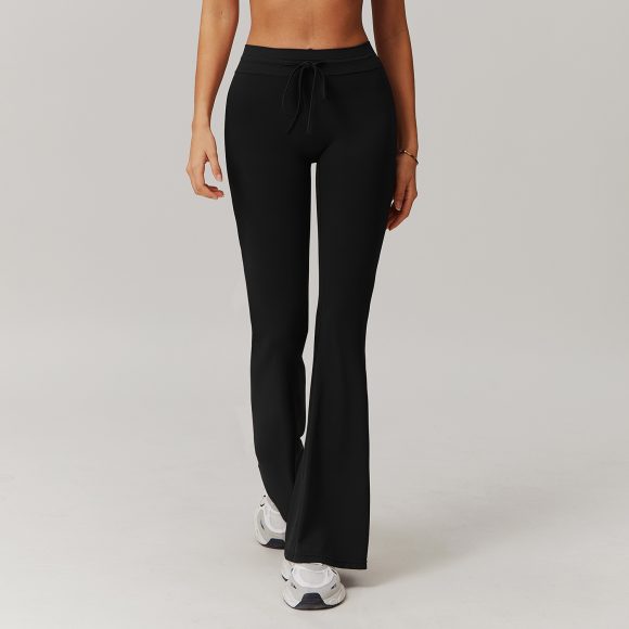 High Waist Hip Lift Yoga Bell-bottom Pants Belly Contracting - Image 5