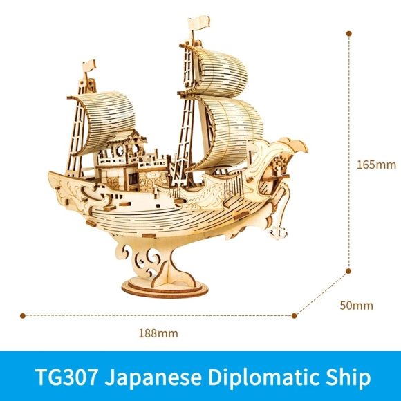 Robotime Boat & Ship Model 3D Wooden Puzzle Games Toys Assembly Kit For Children Kids Girls Birthday Christmas Gift Dropshipping - Image 6