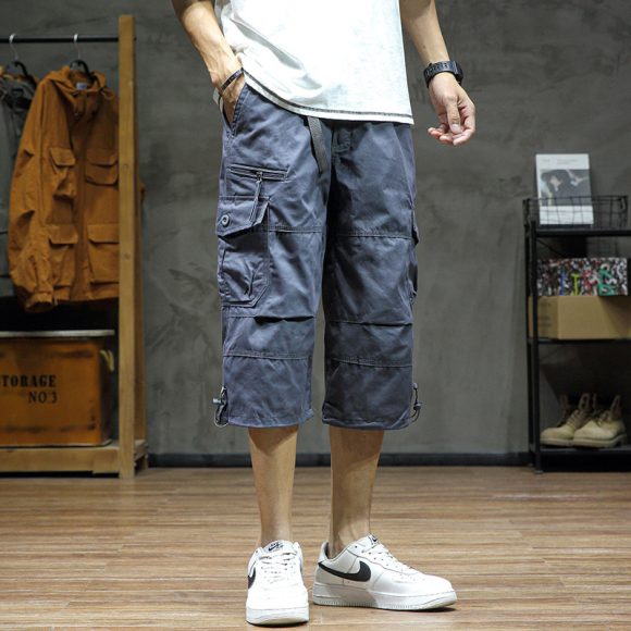 Casual Cropped Pants Men's Loose Straight - Image 3