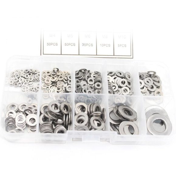 Gasket 304 Stainless Steel Flat Washer Set M1.6-M10 - Image 4