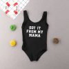European and American words mother and child swimsuit beach swimsuit - Image 6