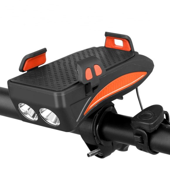 Motorcycle Bicycle Phone Holder Support Charging For Cell Phone With Bike Bell Power Bank Bicycle Front Lamp Flashlight - Image 7