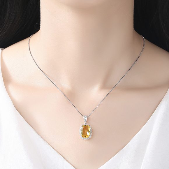 Zircon pendant ladies clavicle chain necklace - Image 2