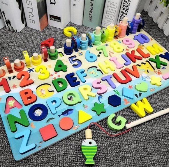 Children 3D Alphabet Number Puzzle Baby Colorful Geometric Digital Letter Educational Toy - Image 9