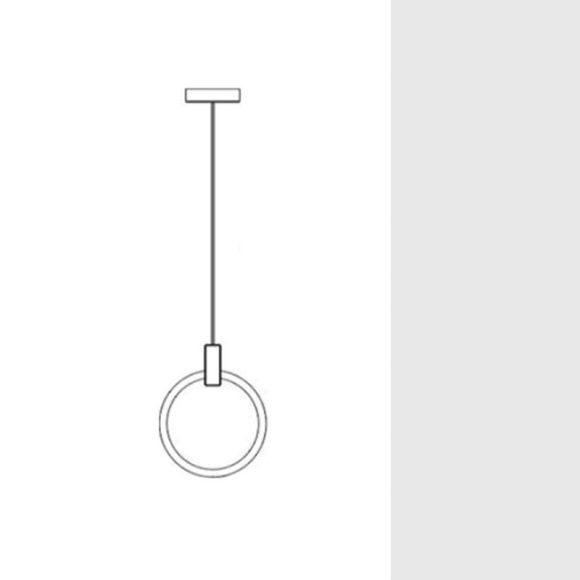 Round ring wooden lamp - Image 2