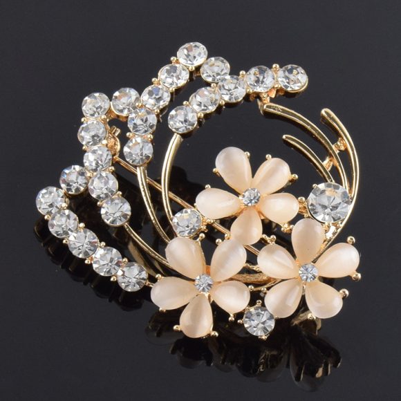 High-end flower corsage, opal vintage brooch, wedding corsage - Image 2