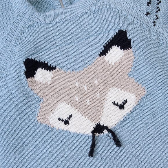 Autumn and Winter Long-Sleeved Fox One-Piece Triangle romper - Image 6