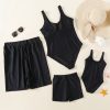 European and American words mother and child swimsuit beach swimsuit - Image 7