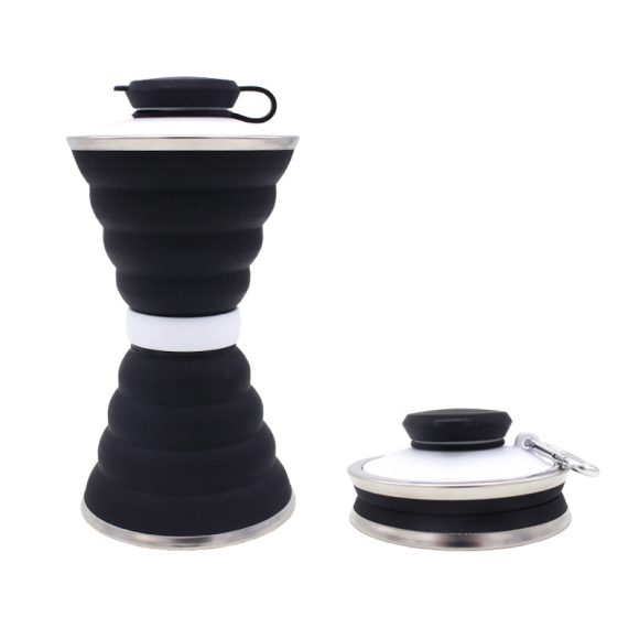 500ML Silicone Water Bottle Cup Foldable Leak Proof Portable Sports Travel Water Bottles For Outdoor Travel Gym Hiking Reuseable Kitchen Gadgets - Image 8