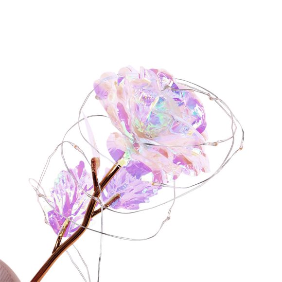 Enchanted Forever Rose Flower in Glass LED Light Christmas Decoration - Image 9