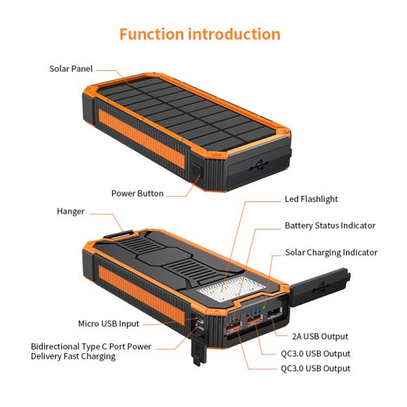 Outdoor Large Capacity 30000 MA Solar Charging Unit - Image 5