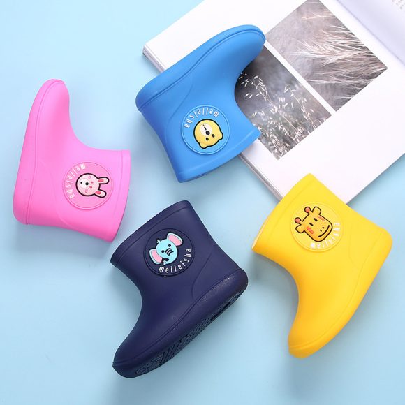 Non-slip Stylish Rubber Shoes Men's And Women's Children & Baby Baby Velvet Rain Boots