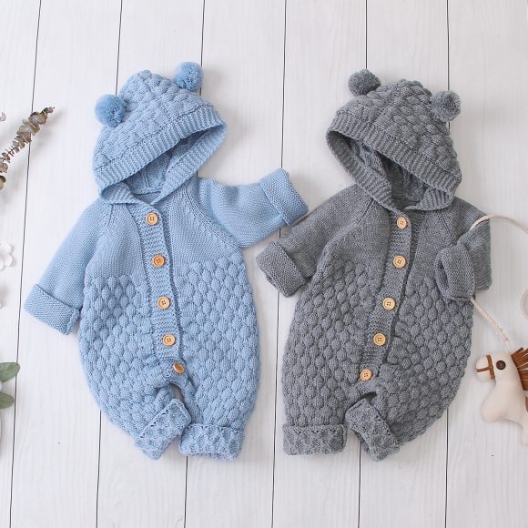 Hooded knitted jumpsuit - Image 5