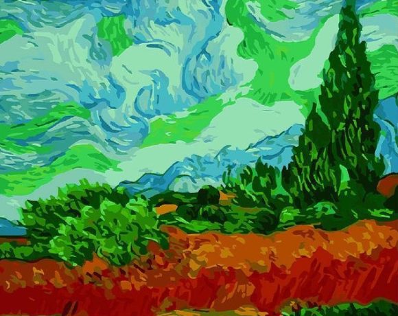 Best Pictures DIY Digital Oil Painting Paint By Numbers Christmas Birthday Unique Gift Van gogh starry sky of the rhone river - Image 5