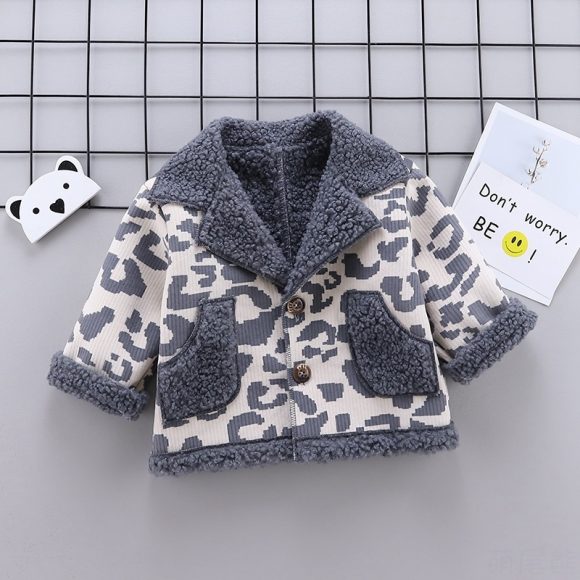 Boys and girls foreign style fur coat warm jacket - Image 2
