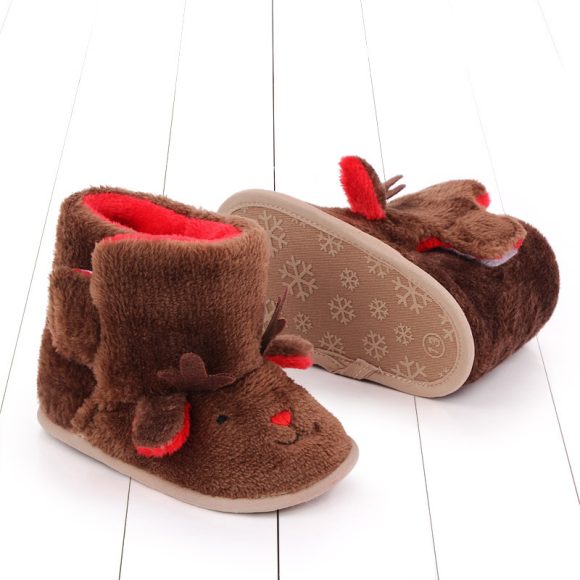 Christmas winter warm baby boots plush cartoon baby shoes - Image 6
