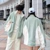 Mint Green Stitching Berber Fleece Coat Men And Women - Image 6