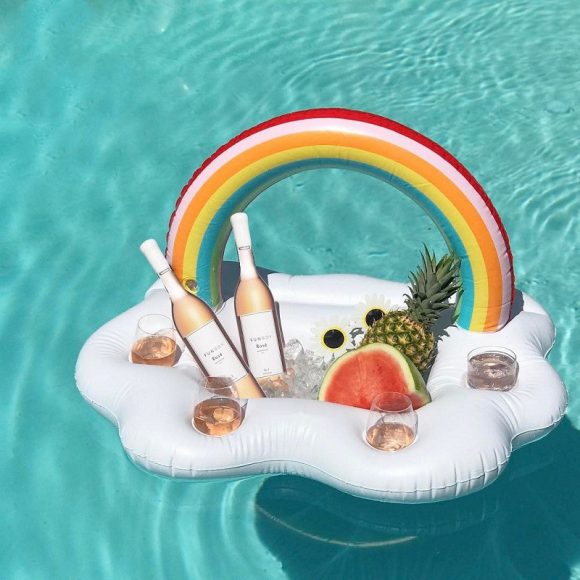 Gay Pride Rainbow Inflatable Pool Float Cooler - Image 7
