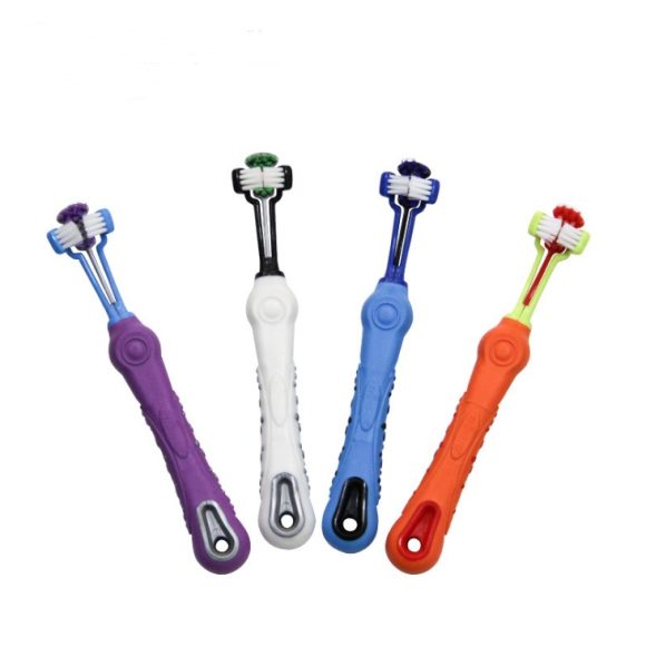 Three Sided Pet Toothbrush Dog Brush Bad Breath Tartar Teeth Care - Image 3