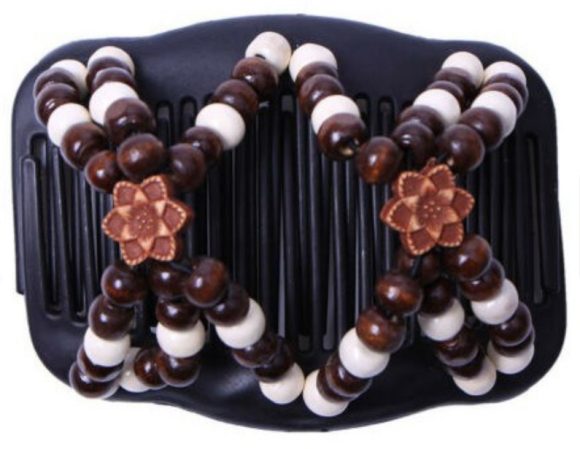 Vintage Elastic Hairpin Stretch Hair Comb Hot Sales Beaded Hair Magic Comb Clip Beads Pin Ladies Hair Accessories - Image 2