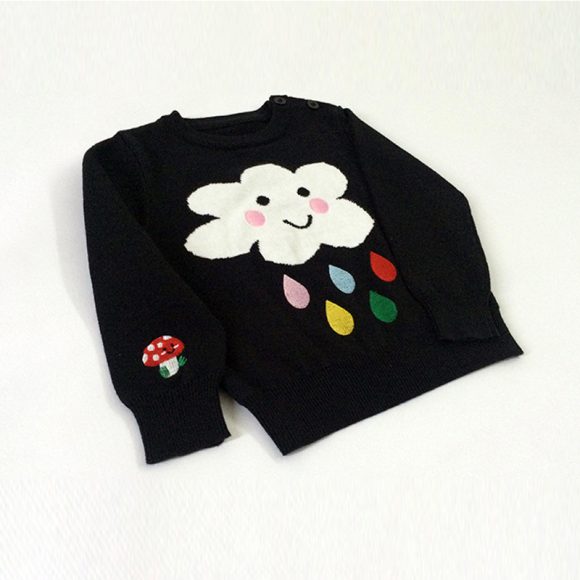 Cardigan Girls Winter Kids Sweater Balls Design Baby Knitted Cardigans Casual Toddler Boys Sweater Woolen Fleece Girls Sweater - Image 4
