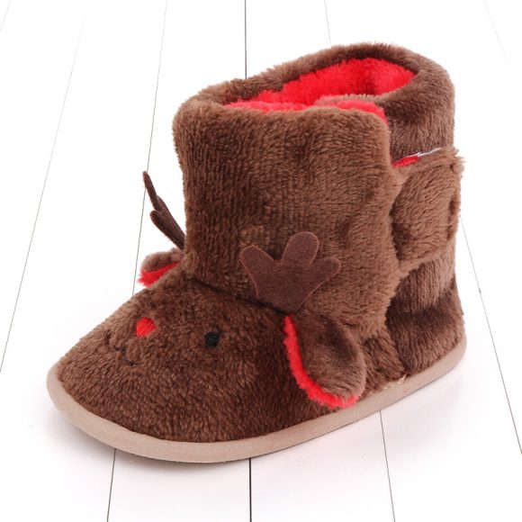 Christmas winter warm baby boots plush cartoon baby shoes - Image 5
