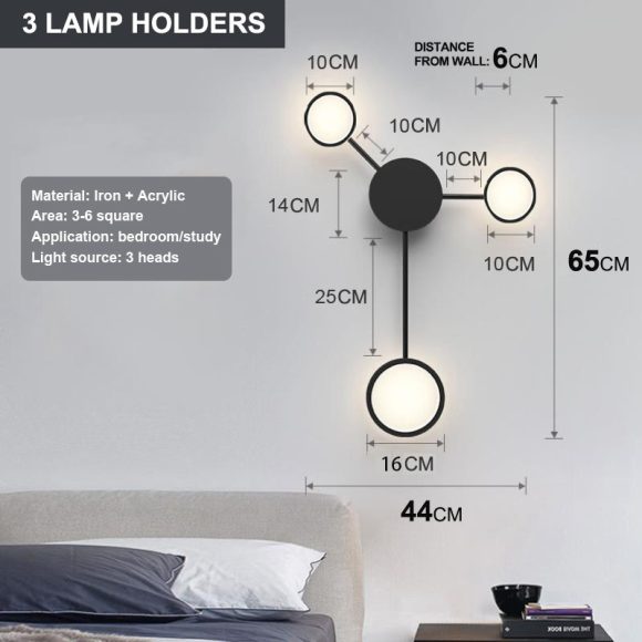Contracted Bedroom Bedside Lamp Designer Wall Lamp - Image 2