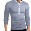 Men's Long Sleeve V-Neck Slim T-Shirt - Image 5