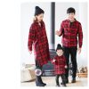Mother and child red plaid shirt parent-child outfit - Image 4