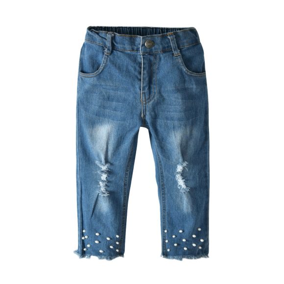 Girls Lace Pearl Jeans Set - Image 5