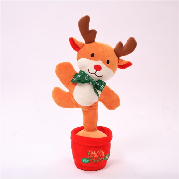 Dancing Christmas Toys Funny Tree Repeat Talking  Electronic Plush Toys Can Sing Record Lighten Early Education Funny Gift Christmas - Image 9