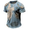 Men's Casual Loose Short Sleeves T-shirt Round Neck - Image 9