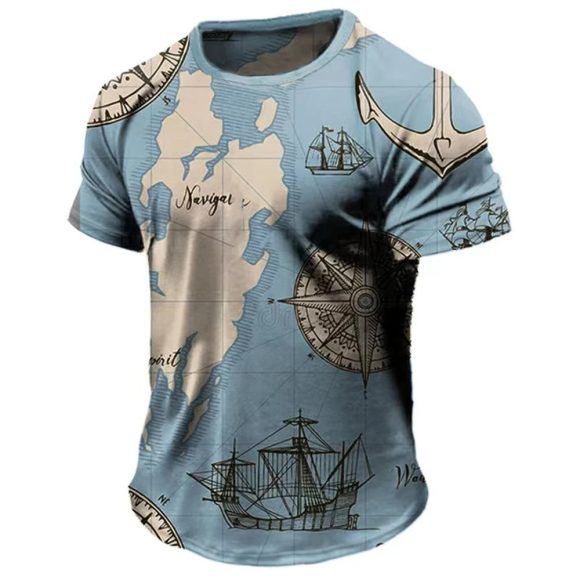 Men's Casual Loose Short Sleeves T-shirt Round Neck - Image 9