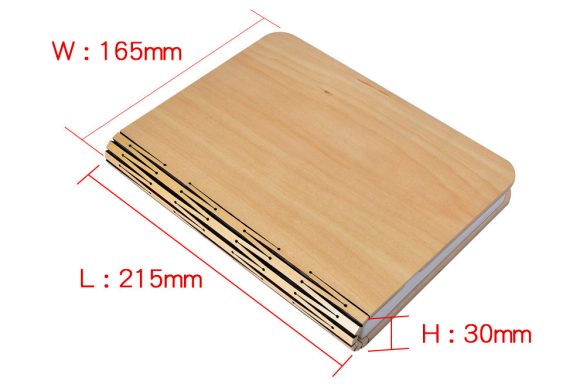 LED Night Light Folding Book Light USB Port Rechargeable Wooden Magnet  Lamp - Image 4