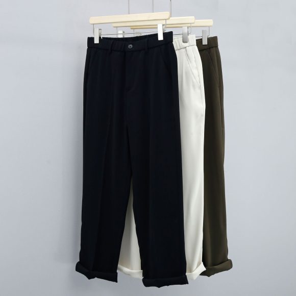 Men's Pure Color Minimal Versatile Fashion And Handsome High-grade Twill Loose Straight Casual Suit Pants - Image 7