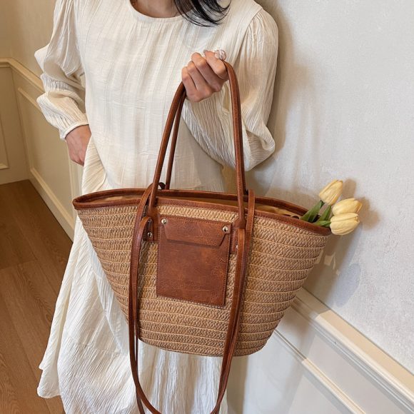 Tote Bag Summer Women's Straw Woven Handbag - Image 5