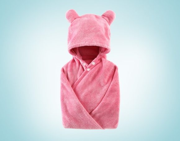 Cotton baby care hooded bath towel - Image 2
