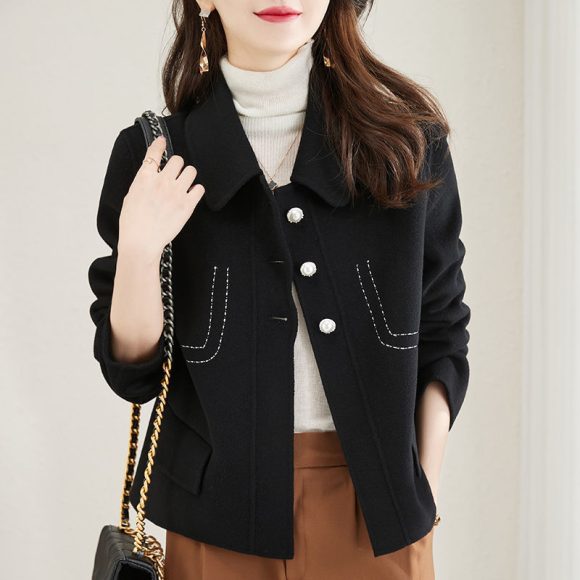 Fashionable Korean Style Slimming Casual All-matching Graceful Solid Color Small - Image 4