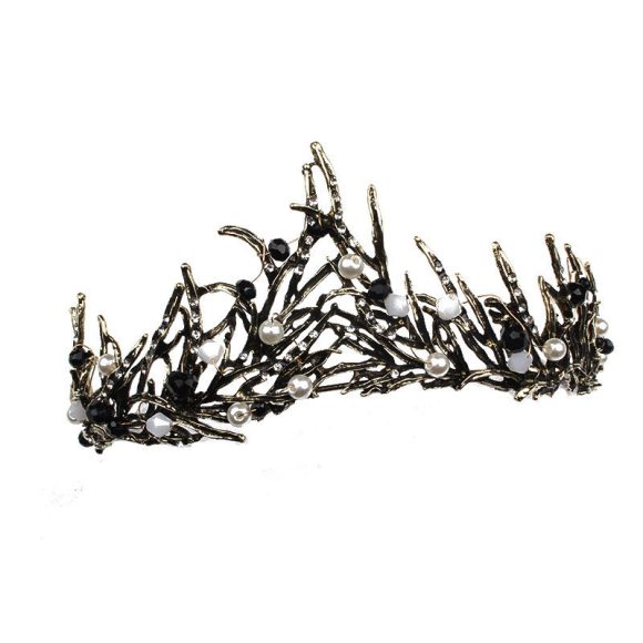 Bride Getting Married Black Big Crown Dress - Image 2