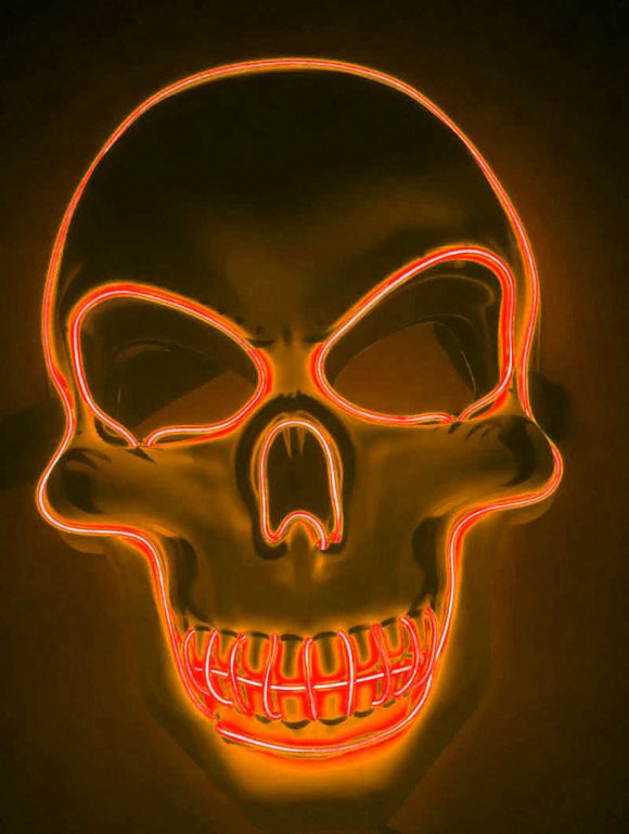 Halloween Skeleton Mask LED Glow Scary Mask - Image 10