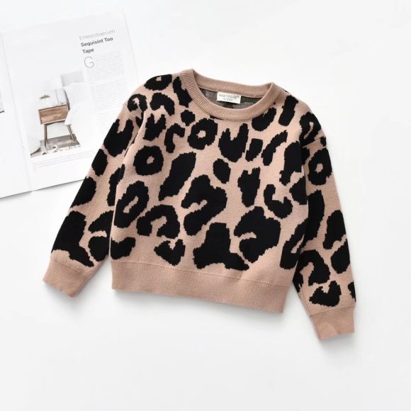 New Korean Style Jumper Leopard Sweater For Kids - Image 5