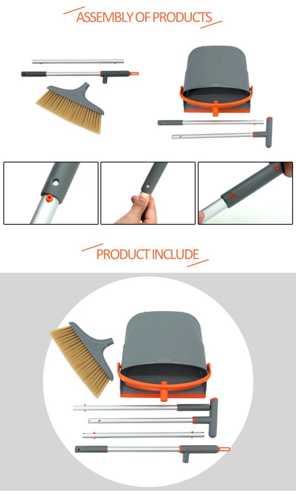 East New Fashion Luxury Broom Dustpan Combination Set Foldable Cleaning Tools House Helper - Image 4