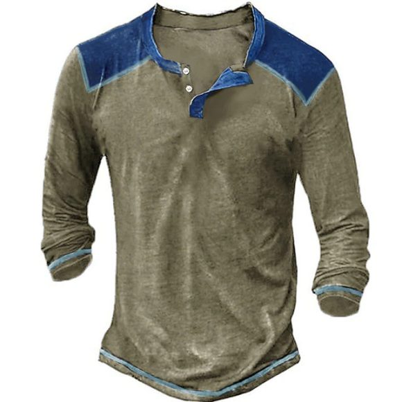 Retro Casual Long Sleeved Men Shirt - Image 4