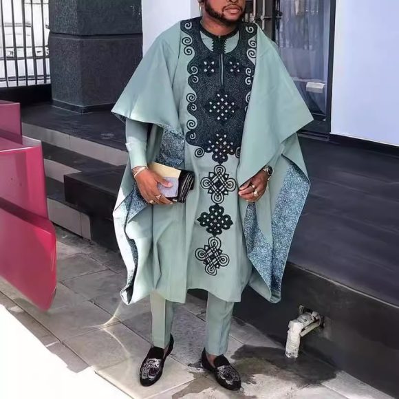 African Ethnic Print Casual Men's Three-piece Suit - Image 5