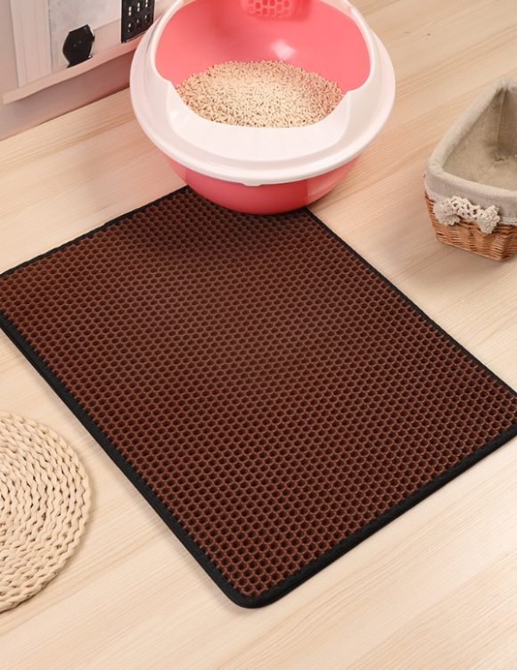 Pet Cat Litter Mat Pet Supplies EVA Double Cat Litter Mat - Image 4