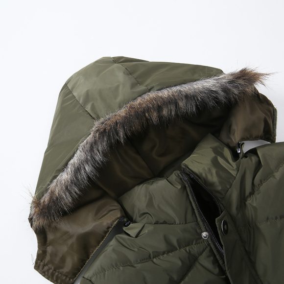 Boys Large Fur Collar Padded Warm Cotton Jacket - Image 7