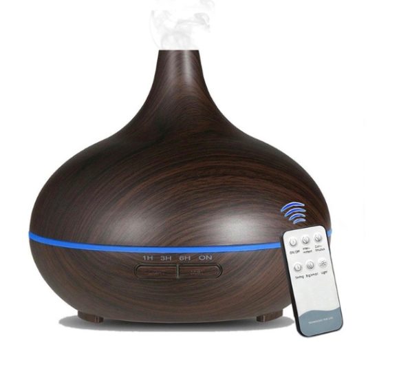 Creative Home Appliance Full Wood Grain Remote Control Aromatherapy Lamp - Image 8