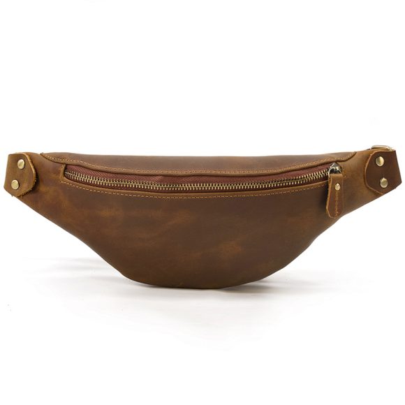 Men's Multi-functional Retro Crazy Horse Leather Belt Bag - Image 2