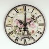 absolutely silent quartz vintage rose wall clock Effiel tower home hours decoration modern watch wall gift orologi da parete - Image 3